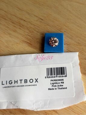 Lightbox 2 carat Brownish Pink Round Lab-Grown Diamond